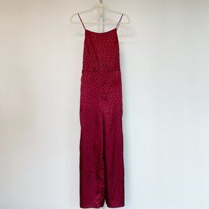 Burgundy Cheetah Print Urban Outfitters Jumpsuit